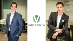 Two Vance wealth team members announcing continued growth